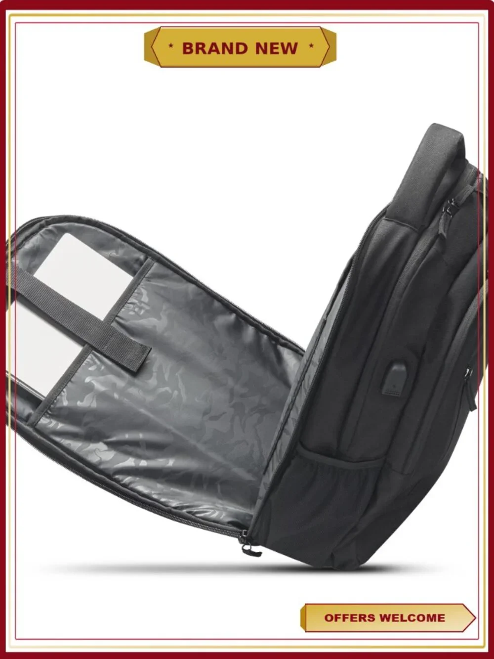 Recycled PET Laptop Backpack with RFID Protection